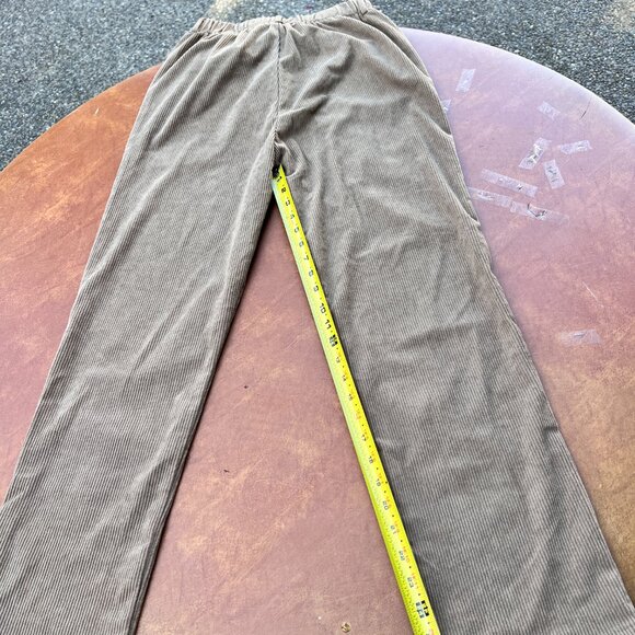 Size S Pants Womens Tan Beige Corduroy Straight Leg Mid Rise - Picture 9 of 12
